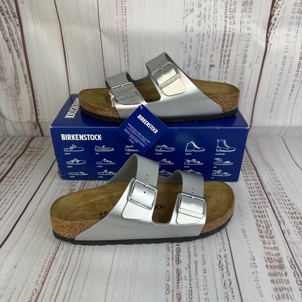 Birkenstock Arizona Women's 9 US Narrow 40 EU Sandals Silver[1]